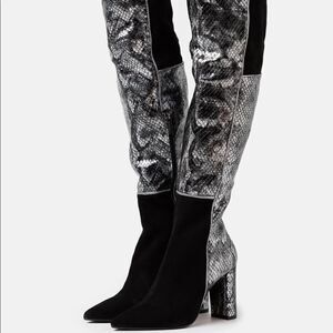 Leather over the knee boots